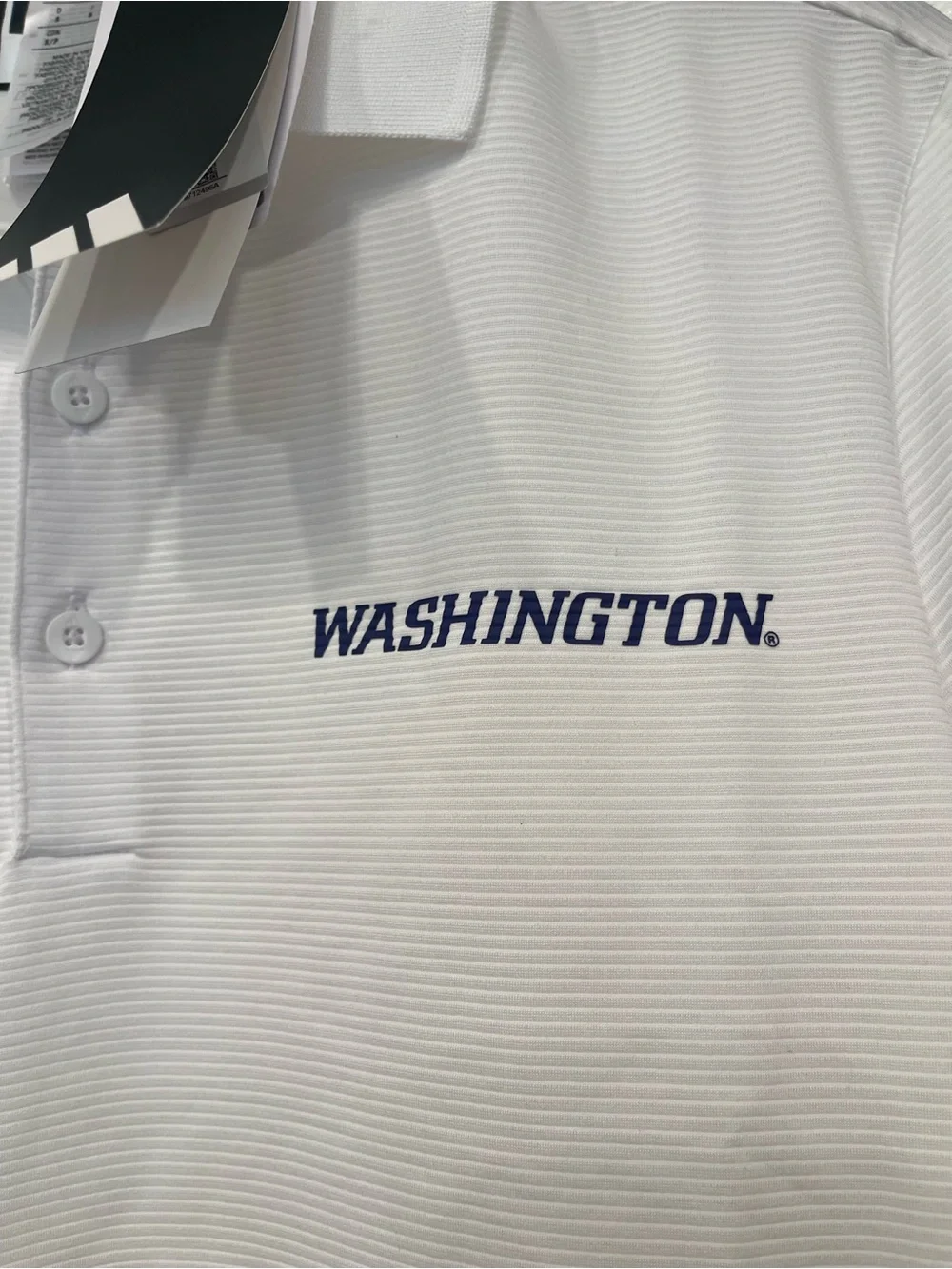 Adidas Washington Huskies Ottoman Polo Men's Size S NWT